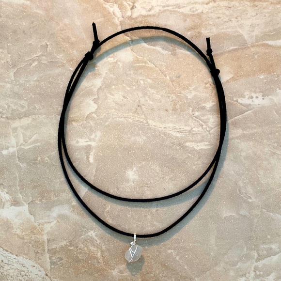 Jewelry - White/Clear Sea Glass Necklace
